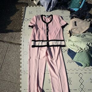 Vintage St. John’s Pink Knit Suit -14